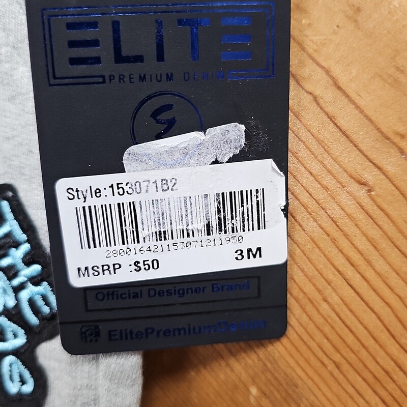 NEW ELITE PREMIUM JEANS, BLACK, Size: 3MONTHS