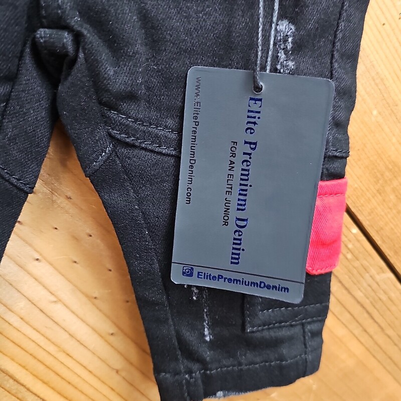 NEW ELITE PREMIUM JEANS, BLACK, Size: 3MONTHS